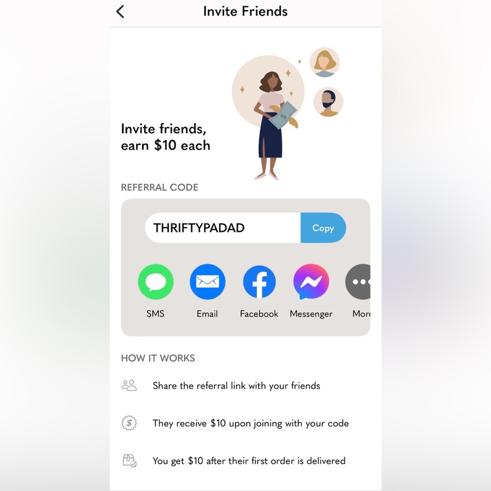 Invite friends, earn $10 each, REFERRAL CODE: THRIFTYPADAD